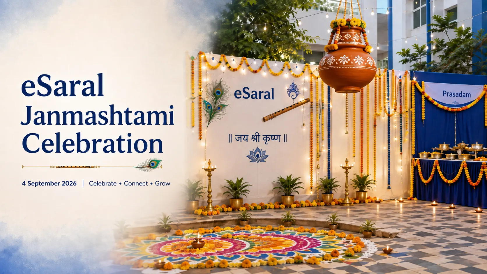 Krishna Janmashtami Celebration at eSaral: A Joyful Blend of Learning, Culture & Togetherness